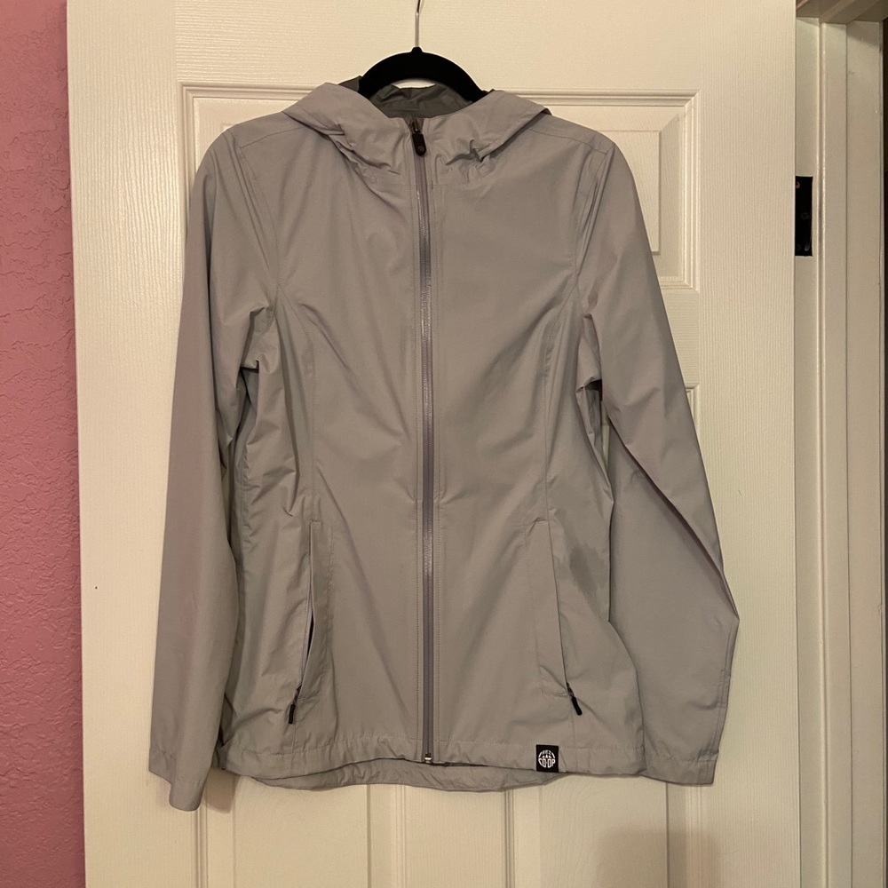 Rei Soft-Shell Rain Jacket, Xs, Light Grey - image 1